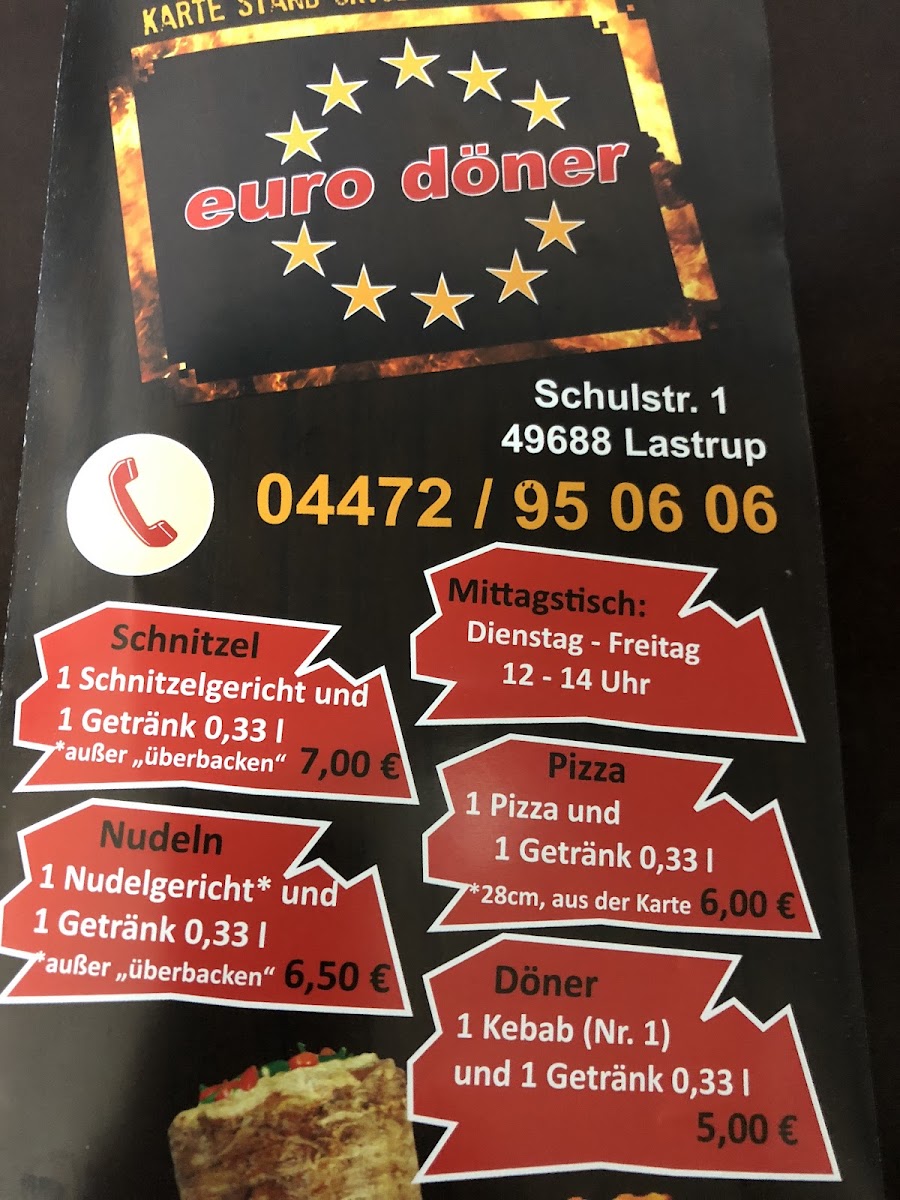 Menu Euro Döner Lastrup-8